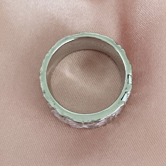 DIOR Pink Trotter No 2 Ring Oblique Band Vintage Circa 2000s Size 7.5 - Picture 8 of 10